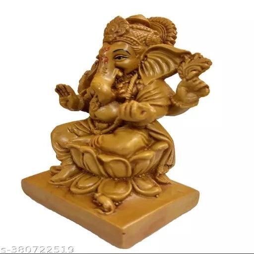 Sri Vinayagar/Ganesha/Ganapathy Statue Idol for Home,Pooja Room, Office and Brown Colour-16cm - Springkart 