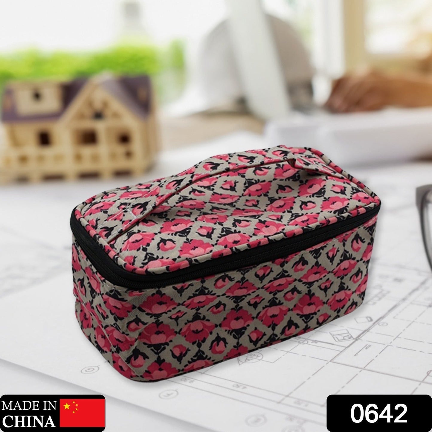 Decor Travel Makeup Bag with Small pouch Portable Organizer Makeup Cosmetic Train Case Large Capacity for Cosmetics Makeup Brushes and Toiletry Jewelry for More Storage - Springkart 