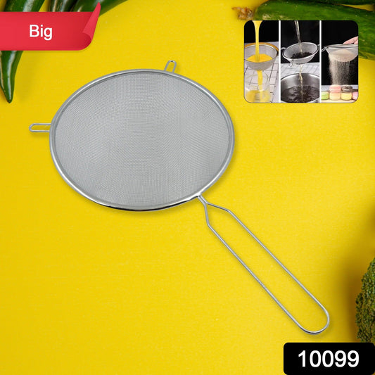 Big Mesh Strainer With Handle Stainless Steel Oil Straine, Mesh Sieve Strainer(1 Pc) - Springkart 
