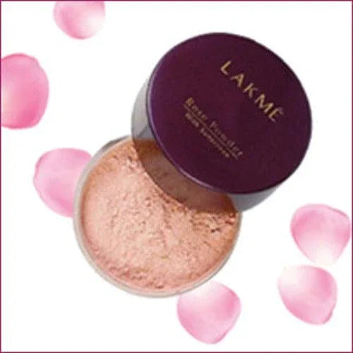 Lakme Rose Loose Face Powder, Matte Finish & Poreless Look, Oil Control & Sun Protection For Long Hours, Suitable for oily skin, Soft Pink, 40g - Springkart 