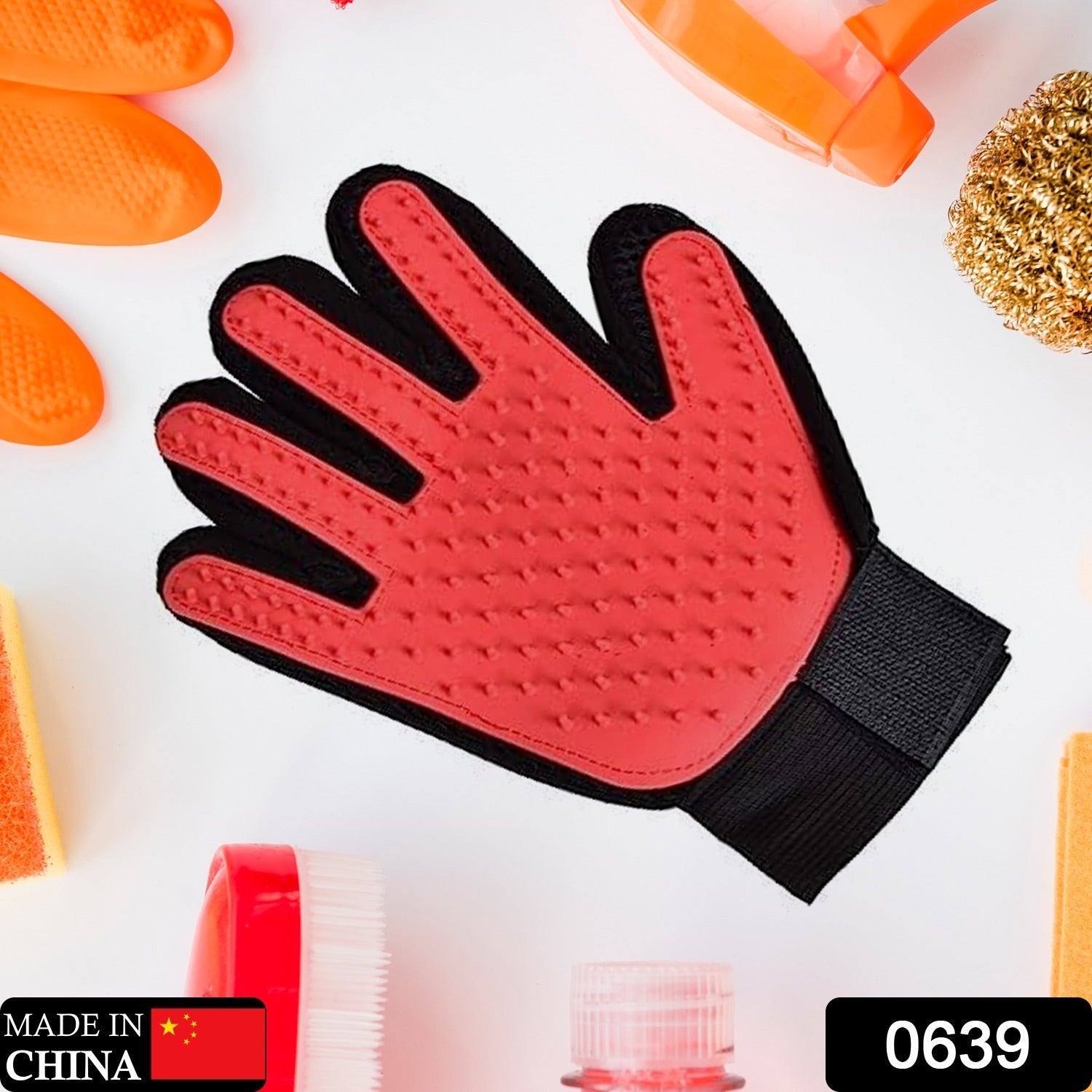 1 Pc Red used in all kinds of household and official kitchen places specially for washing and cleaning utensils and more (1 Pc Red) - Springkart 