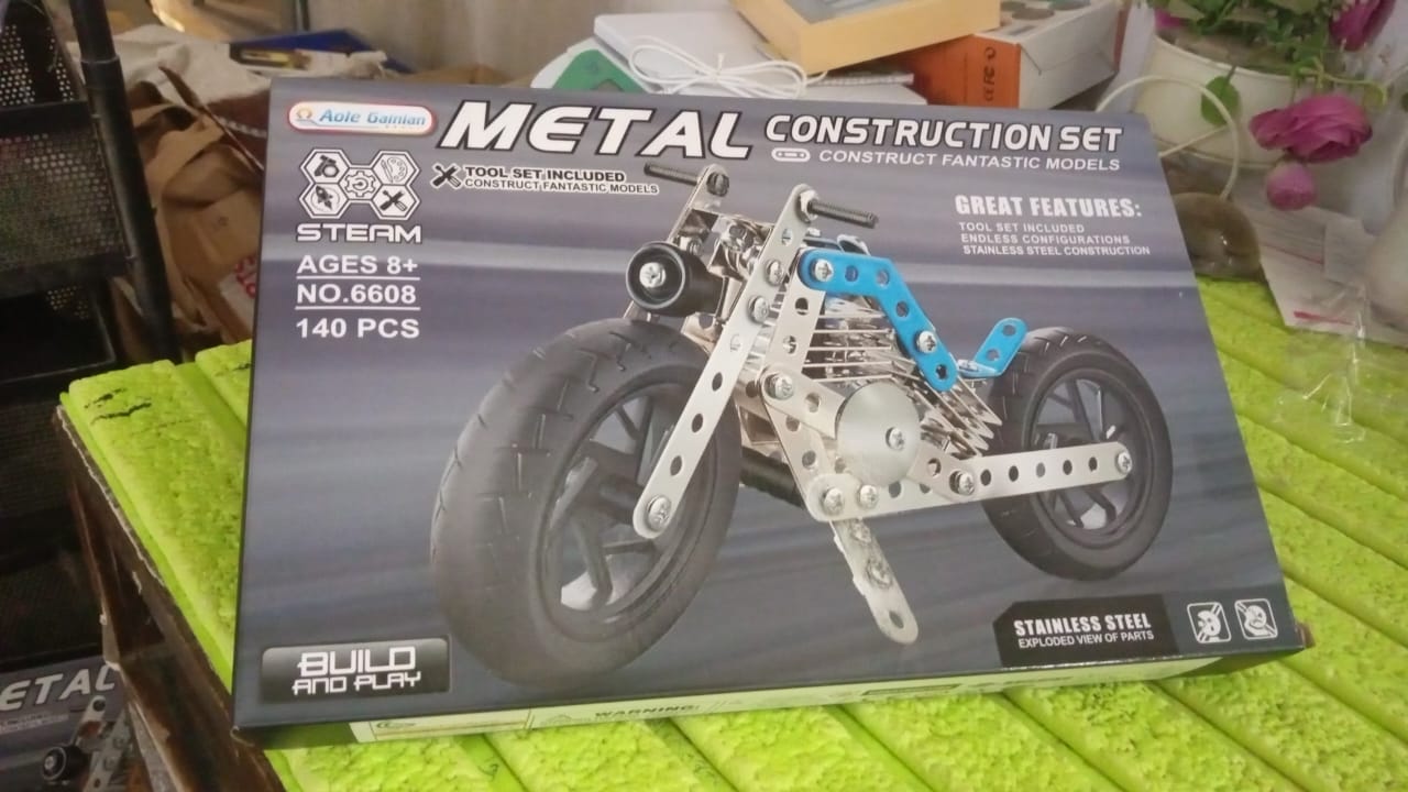 Metal Bike Creative Mechanical Construction Engineering Kit 140 Part of Bike Tool / 1 Set 】 - Springkart 