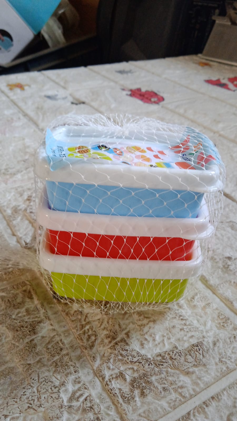 Plastic Airtight Containers Set, Small Plastic Container Set, Rectangular Plastic Food, Pickle, Fridge Containers Multicolor Kitchen Storage Container (3 Pcs Set) - Springkart 