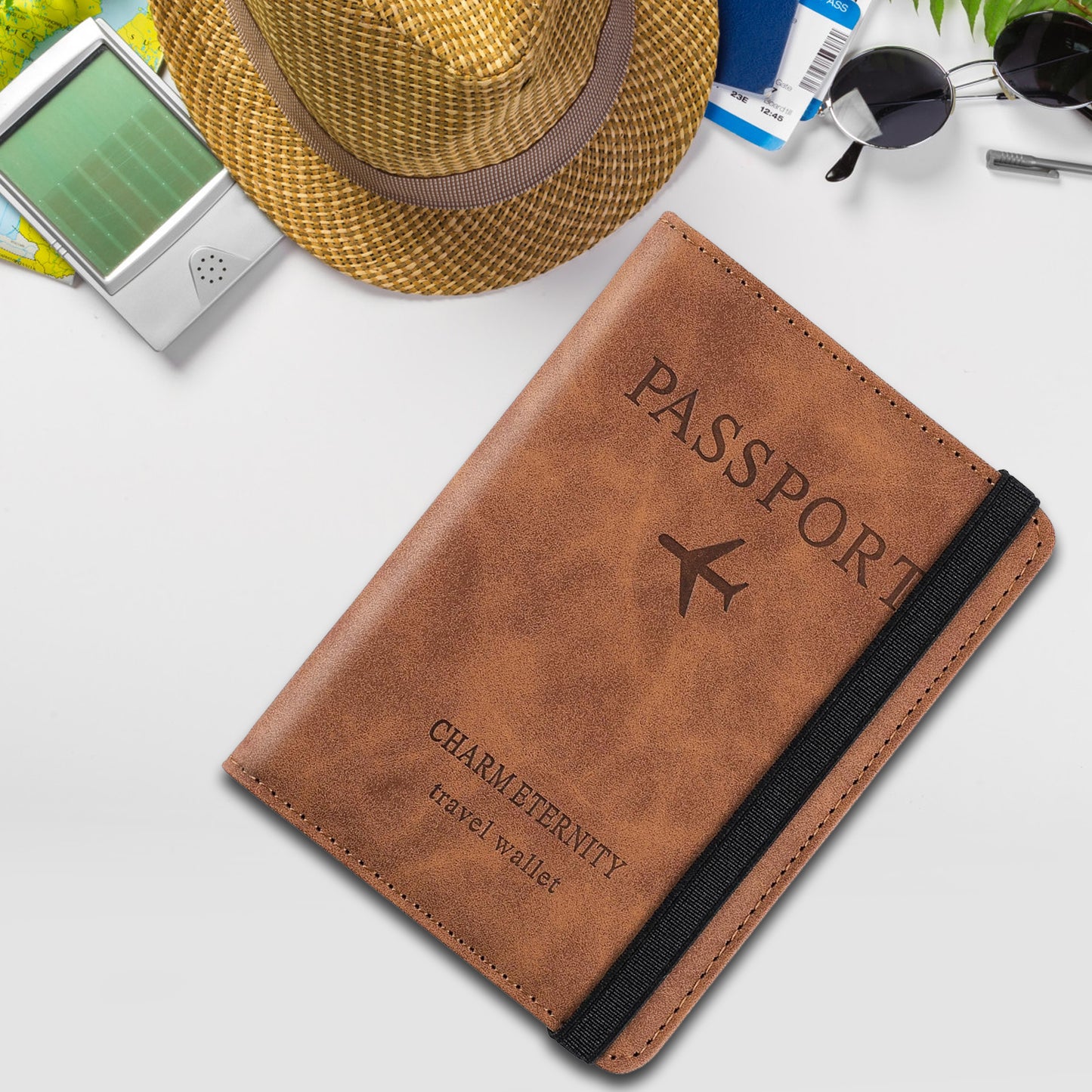 Passport Holder Cover Pu Leather Travel Wallet Case (1 Pc 1511 Cm) - Springkart 