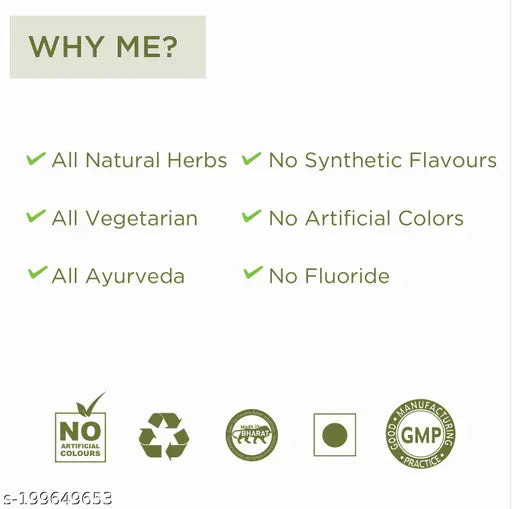 Ayurvedic Toothpaste Sls And Fluoride Free For Strong Teeth And Healthy Gums 100gm - Springkart 