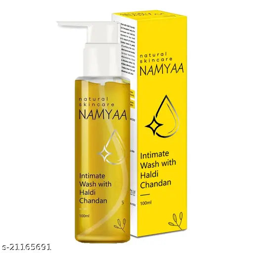 Namyaa Haldi Chandan Intimate Hygiene Wash | with Germ and Odour Protection | pH Balanced, 100g|Sensitive skin | Sulfate-free | Prevent infection | Private part ka kalapan dur krne ka intimate wash |Best intimate wash for Women