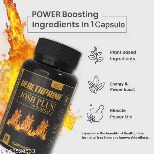 Healthprime Josh Plus for Men - Performance, Energy & Muscle Gaining(60NOx3) - Springkart 