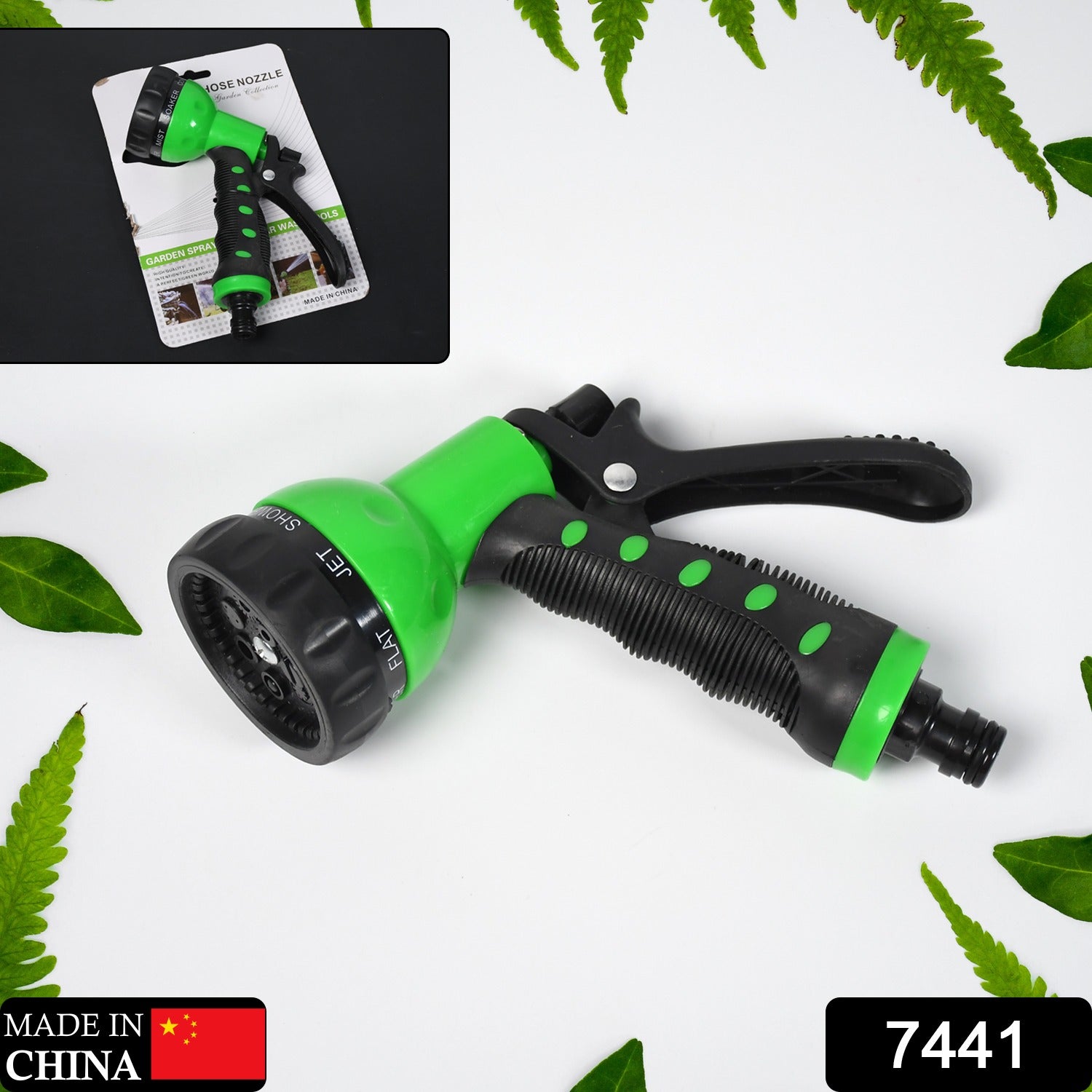 Hose Nozzle Garden Hose Nozzle Hose Spray Nozzle with 8 Adjustable Patterns Front Trigger Hose Sprayer Heavy Duty Metal Water Hose Nozzle for Cleaning, Watering, Washing, Bathing - Springkart 