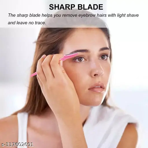 Women's Razor, Precise Eyebrow Trimming - High-Quality Blades Included! Pack Of 3