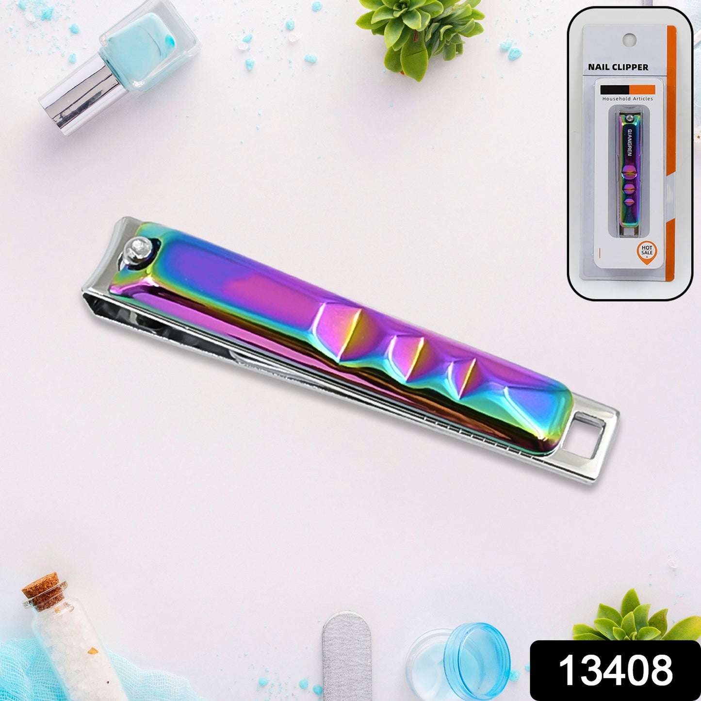 Stainless Steel Folding Portable Large Nail Clippers With Nail File (1 Pc) - Springkart 