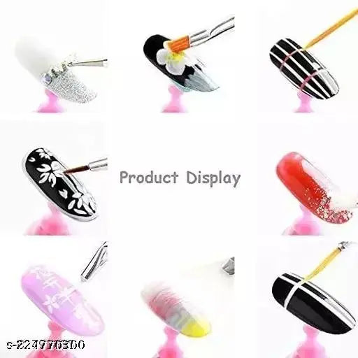 Nail Art Design Dotting Painting Drawing UV Polish Brush Pen Tools Set Kit (Multicolour) -20 Pieces - Springkart 