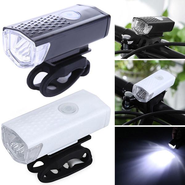 1637 Usb Rechargeable Bicycle Light Set 400 Lumen Super Bright Headlight Front Lights - Springkart 