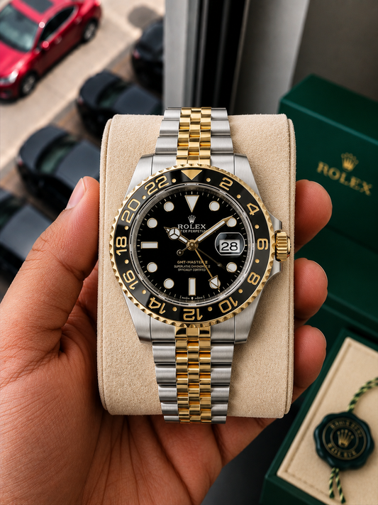 Role_x Day Date Gold/Green Watch