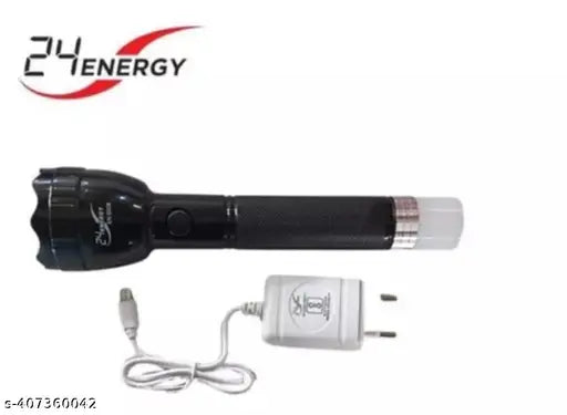 FLASHLIGHT MINI  9050 Torch Light Long Range Led 2 in 1 Long Distance Torch Up to 1 Km high  & Cob Light Torch ABS Body Torch (Black, 27 cm, Rechargeable)