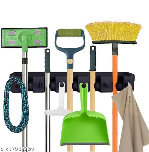 Heavy Duty Mop and Broom Holder Wall Mounted