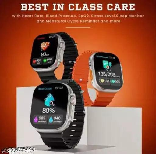 T800 Ultra Unisex Smartwatch 8 Series With Latest BT Version High Resolution Health Tracker All Sport Mode 8Days Wireless Charging Battery Trendy Watch - Springkart 