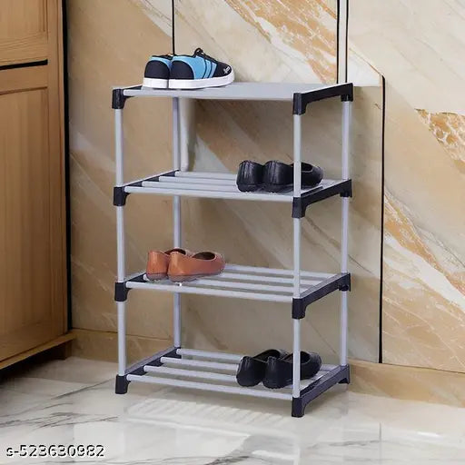 Black Plastic Pipe 4 layer rack multipurpose use for books