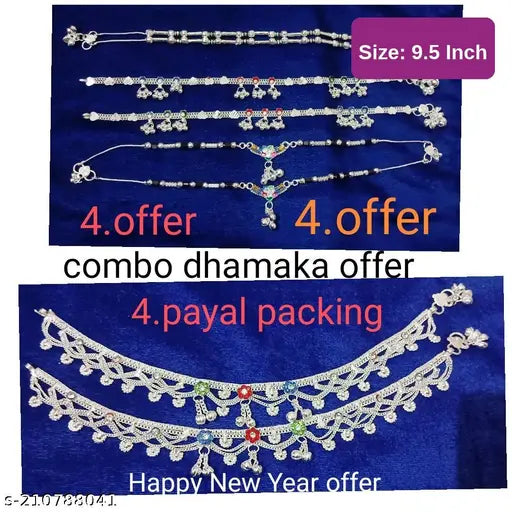 Silver Plated Anklet  4. Combo