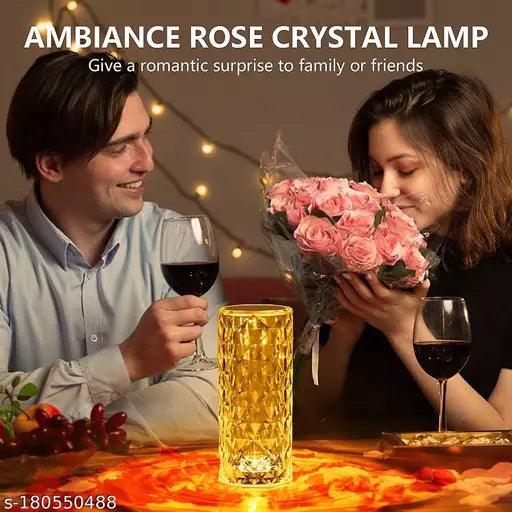 Crystal Table Lamp ,Rose Lamp (Pack of 1) - Springkart 