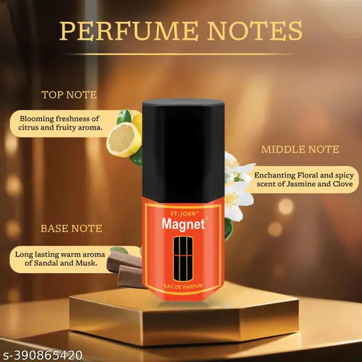 ST.JOHN Perfume for Men & Women | Magnet Perfume 10ml & Black current Perfume 10ml (Pack of 2)