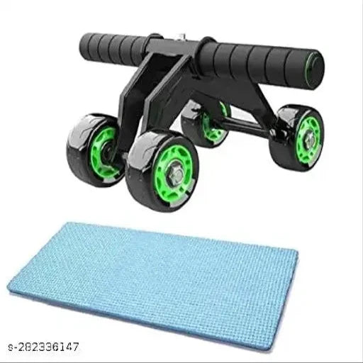 Automatic Rebound Design 4 Wheel Ab Roller with Knee Mat