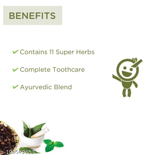 Ayurvedic Toothpaste Sls And Fluoride Free For Strong Teeth And Healthy Gums 100gm - Springkart 