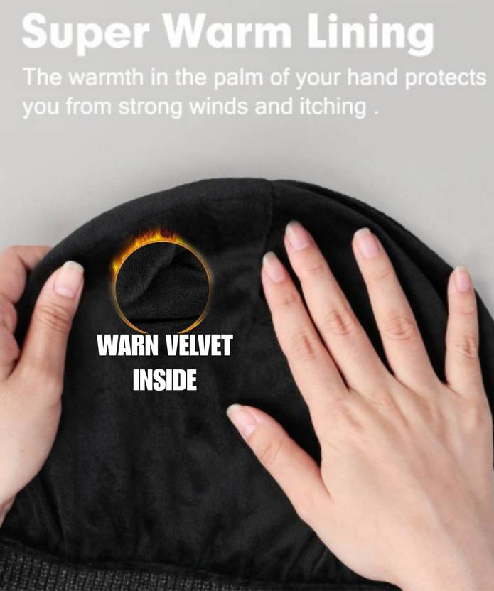 Winity Earflap Soft Warm Knitted Korean Style(Double Layers Fabric) Winter Caps for Men Woven Beanie