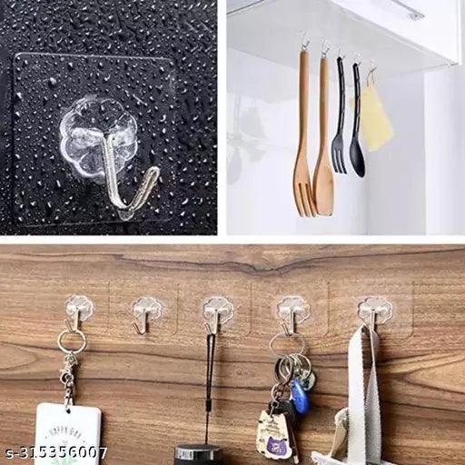 Heavy Duty Transparent wall Hooks for Hanging (Pack of 15) - Springkart 