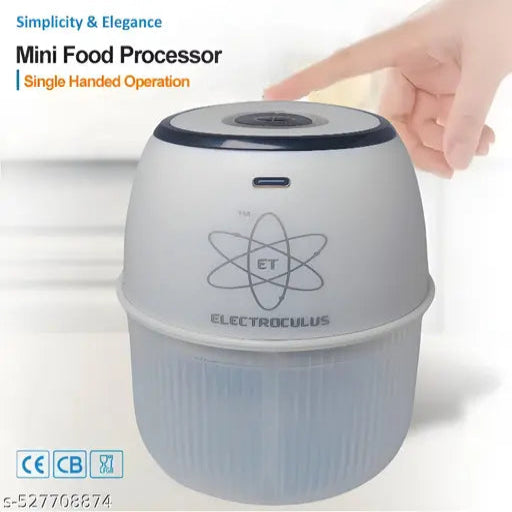 Electroculus Rechargeable Mini Electric Chopper, Food Grade Bowl, Stainless Steel Blades,