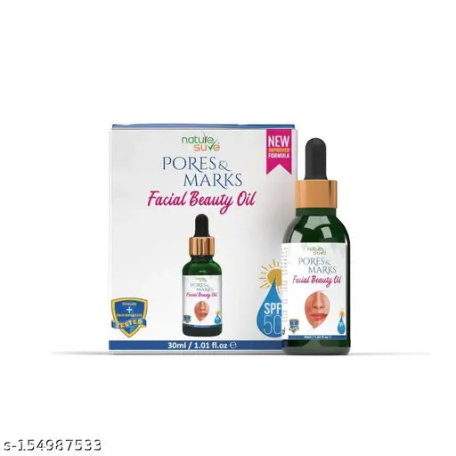 Nature Sure Pores and Marks Facial Oil with SPF 50 Sunscreen, Natural Skin Glow and Ultralight Face Care - 1 Pack (30ml) - Springkart 