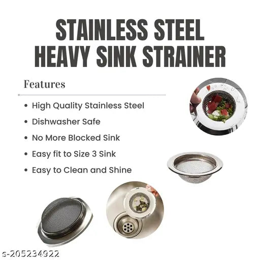 stainless steel sink jali fopor kitchen basin sink garbage stopper (pack of 2) buy1get1  steel sink drainer mesh