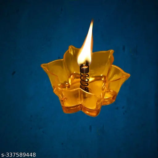 Pack of 12 3D Reflective Shadow Diyas for Diwali Decoration Item for Home Decor