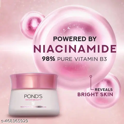 Pond's Bright Beauty Anti-Spot Serum Cream with Niacinamide and SPF 15 PA++, Fades Dark Spots, 35g