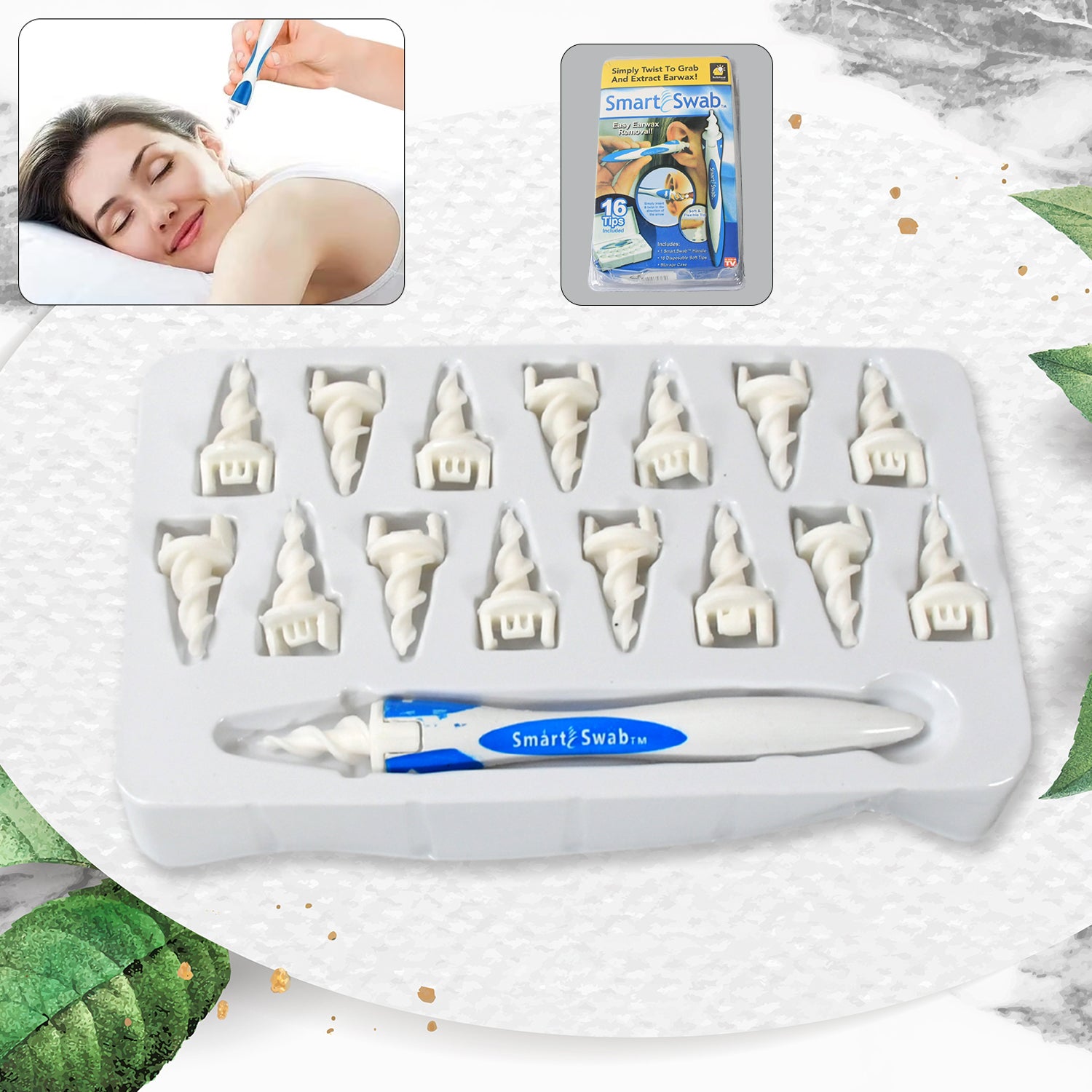 Ear Wax Removal Ear Cleaner Earwax Remover Spiral Soft Silicone Safe Upgraded Smart Earwax Removal Tool Swab Kit With 16 Replacement Tips For Adults Kids - Springkart 