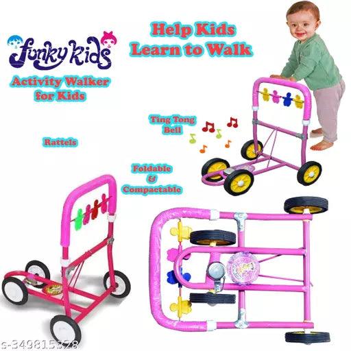 Funky Kids Ringing Bell Reda Activity Walker Blue - Springkart 