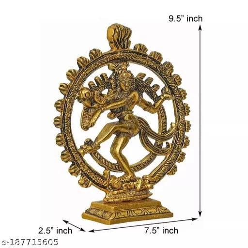 Gold Plated Lord Shiva Dancing Natraj - Springkart 