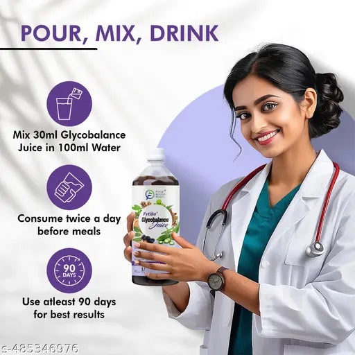 Glycobalance Juice - For Complete Diabetes Care |For Men & Women - 1L - Springkart 
