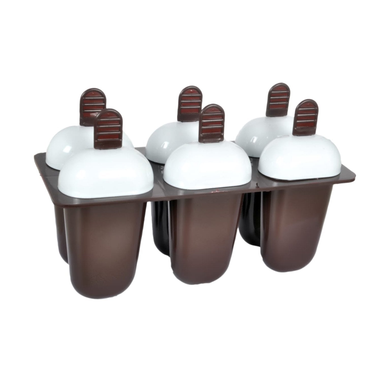 Plastic Ice Candy Maker Kulfi Maker Moulds Set With 6 Cups (Multicolour) - Springkart 