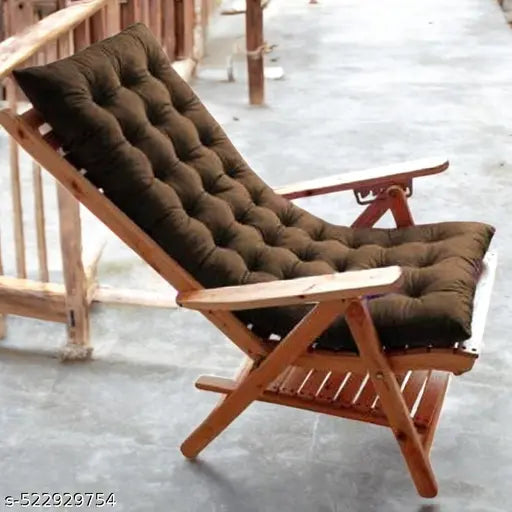 GHF Extra Long Rocking Chair Cushion for Outdoor and Indoor/Chair pad for Home & Office Chair Filling 16 x 48 Inch Pack of 1  (Only CHAIRPAD)