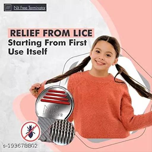 Nit Free Terminator Lice Comb, Professional Stainless Steel - Springkart 