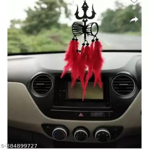 Dream Catcher Car Hanging Hand Made for Positive Vibes, Wall Decor and car Hanging Made with Acrylic Material with Feathers DAMROO mahadev damroo dream catcher for dash - Springkart 