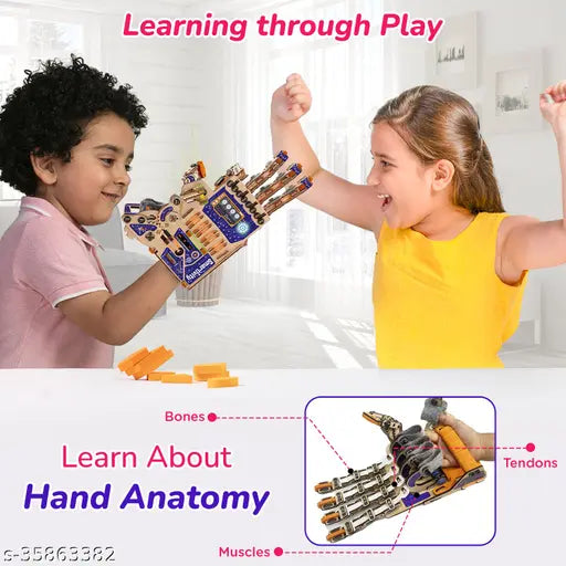 Robotic Mechanical Hand STEM Educational DIY Building Construction Activity Toy Game Kit for boys & girls age 8-10-12-14 Years