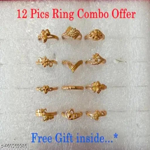 12 pis combo rings female & girl