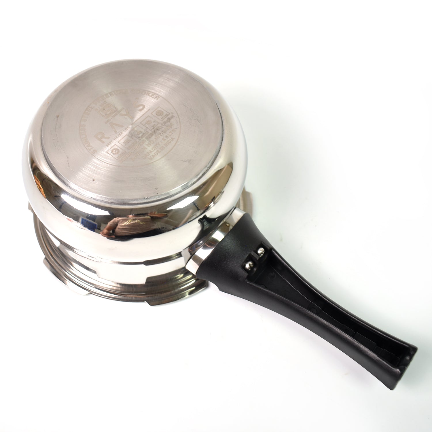 Stainless Steel Rays Fusion Pressure Cookers With Outer Lid (2.5 Litres) - Springkart 
