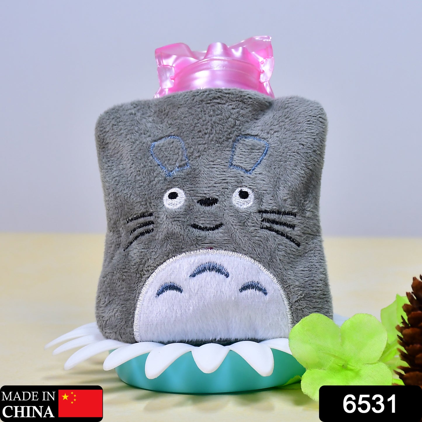 6531 Totoro Cartoon Hot Water Bag Small Hot Water Bag With Cover For Pain Relief Neck Shoulder Pain And Hand Feet Warmer Menstrual Cramps. - Springkart 