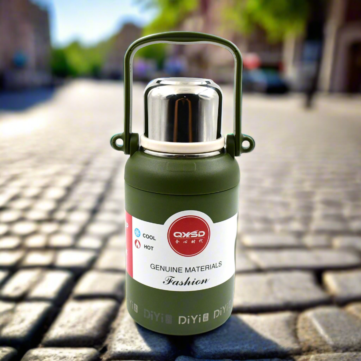 13041 Stainless Steel Vacuum Insulated Water Bottle Cup Leak Proof Flask For Tea Coffee Reusable Water Bottle With Hanging Strap Bottle For Hot Cold Drinks Wide Mouth Water Flask (900 Ml Mix Color) - Springkart 