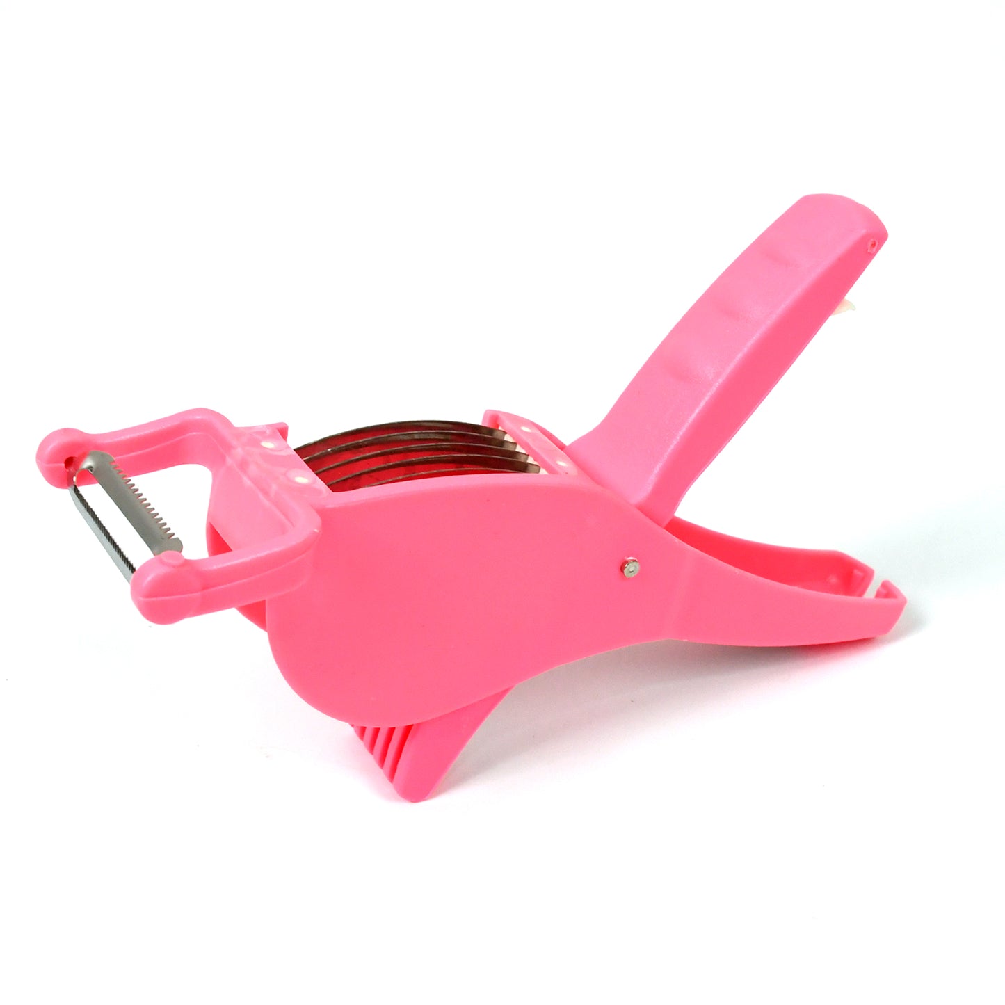 Plastic 2 In 1 Vegetable Fruit Multi Cutter 5 Blade Vegetable Cutter With Peeler (1 Pc Multicolor) - Springkart 