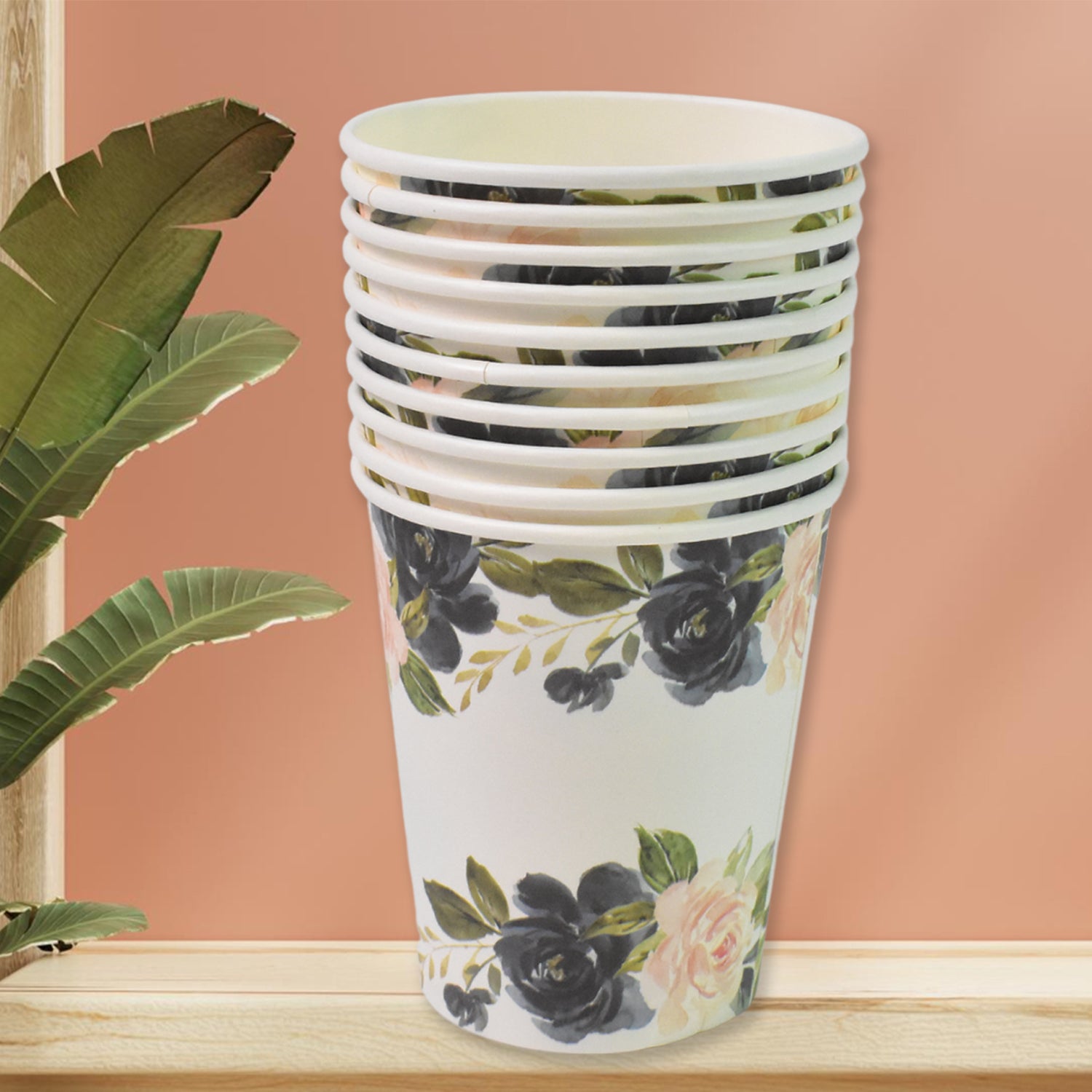 Disposable Paper Cups Disposable Tea Coffee Cups (10 Pcs Set Mix Color Design) - Springkart 