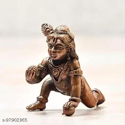 1.75 inches, Handmade Copper Bal Krishna Idol, 50 Grams.Pack of 1 Piece