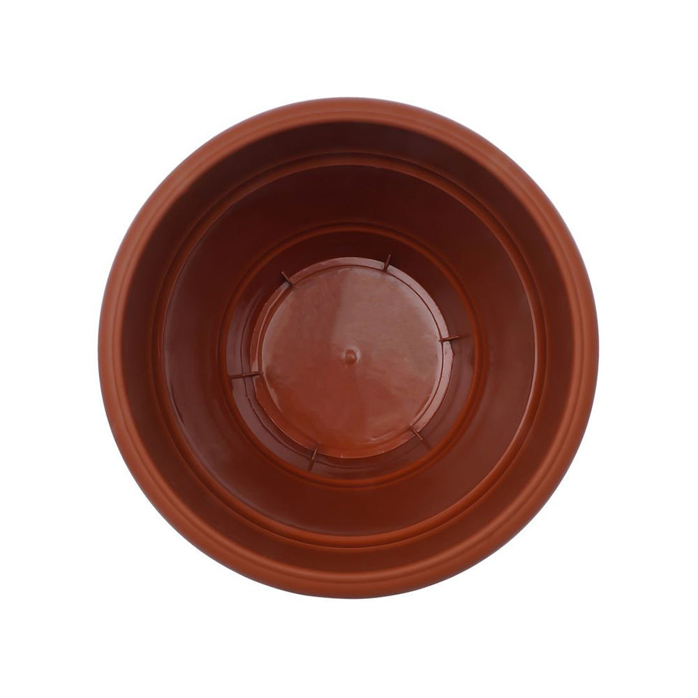 Garden Heavy Plastic Planter Pot / Gamla 8 inch (Brown, Pack of 1,Medium ) - Springkart 